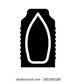 supositorios ginecológicos vectores de icono de glifo. signo de supositorios ginecológicos. símbolo de contorno aislado ilustración negra