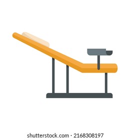 Gynecologist armchair icon. Flat illustration of gynecologist armchair vector icon isolated on white background