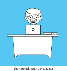 Gynecologist Doctor - Working on Laptop