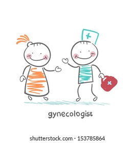 gynecologist says with a patient