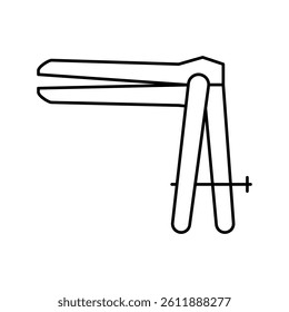 gynecology chair line icon vector. gynecology chair sign. isolated contour symbol black illustration