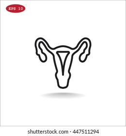 Gynecology icon flat.