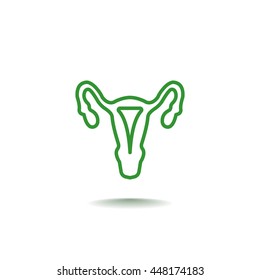Gynecology icon flat.