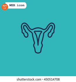 Gynecology icon flat.