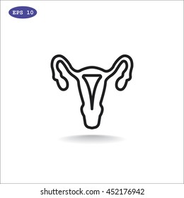 Gynecology icon flat.