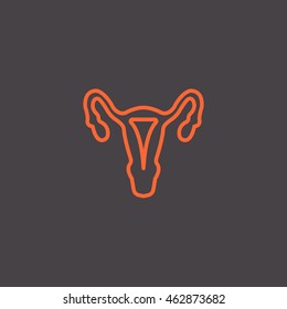 Gynecology icon flat.