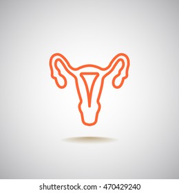Gynecology icon flat.