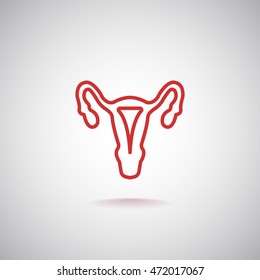Gynecology icon flat.