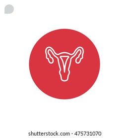 Gynecology icon flat.