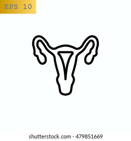 Gynecology icon flat.