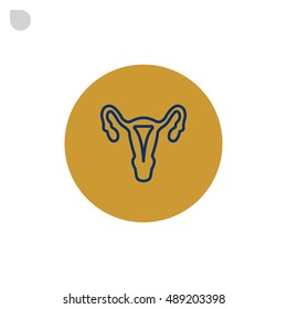 Gynecology icon flat.