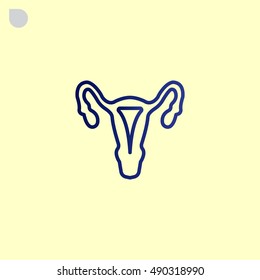 Gynecology icon flat.