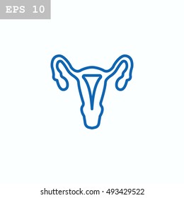 Gynecology icon flat.