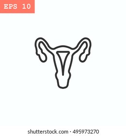 Gynecology icon flat.