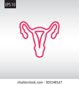Gynecology icon flat.