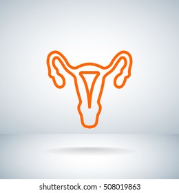 Gynecology icon flat.