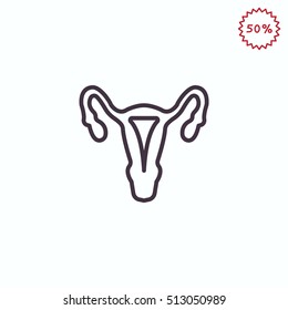 Gynecology icon flat.