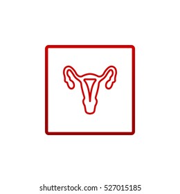 Gynecology icon flat.