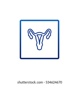 Gynecology icon flat.