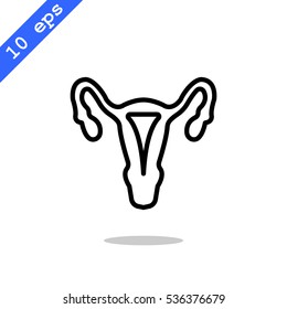 Gynecology icon flat.
