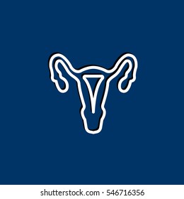 Gynecology icon flat.