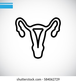 Gynecology icon flat.