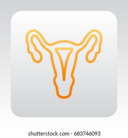 Gynecology icon flat.