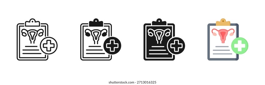 Gynäkologie-Symbol, Multi-Styles-Symbolsatz