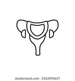 Gynecology icon Simple thin line flat symbol