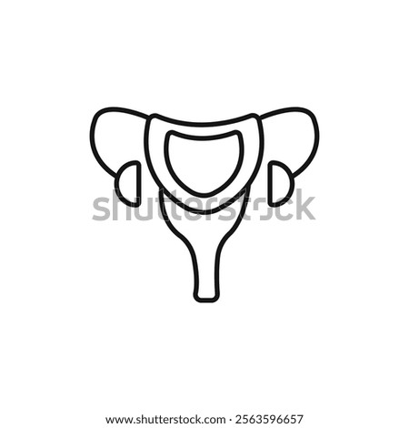 Gynecology icon Simple thin line flat symbol