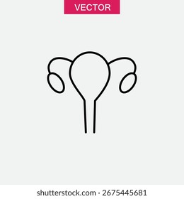 Gynecology icon simple vector isolated symbol vector linear illustration for web and app..eps