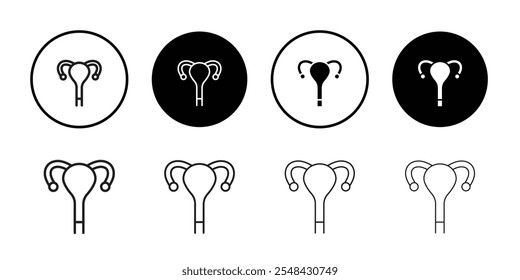 Gynecology icon Thin line illustration set