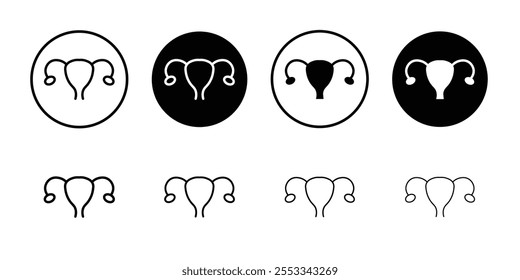 Gynecology icon Thin line vector illustration set