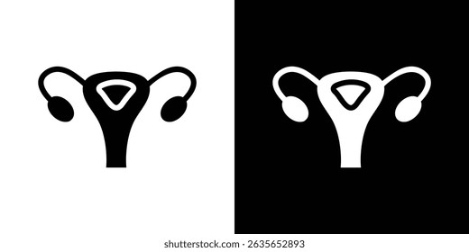 Gynäkologie-Symbol Vektor im flachen Stil. Kollektionssilhouetten