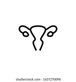 Gynecology Icon Vector In Linear, Outline Style, Isolated On White Background