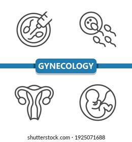 Gynecology Icons. Professional, pixel perfect icons. EPS 10 format.