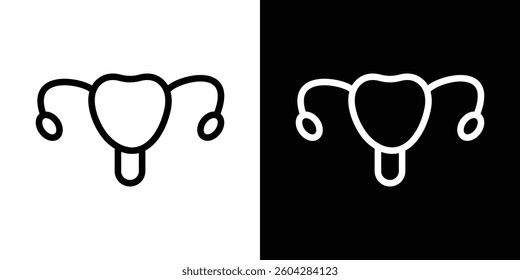 Gynecology icons vectors set in stroke line style.