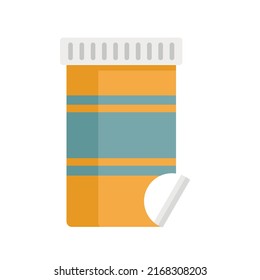 Gynecology pills icon. Flat illustration of gynecology pills vector icon isolated on white background