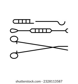 gynecology pills line icon vector. gynecology pills sign. isolated contour symbol black illustration