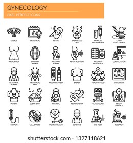 Gynecology , Thin Line and Pixel Perfect Icons svg