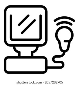 Gynecology ultrasound icon outline vector. Scan pregnancy. Pregnant woman