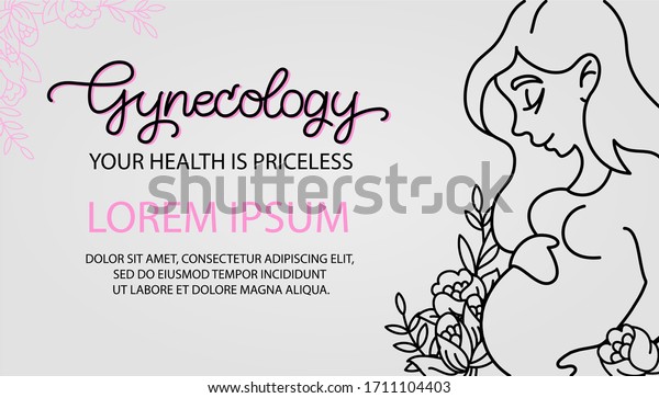 Gynecology Your Health Priceless Advertising Flyer Stock Vector ...