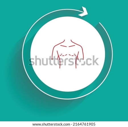 Gynecomastia surgery icon vector design