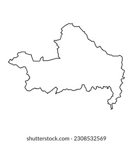 Gyor Moson Sopron county map, administrative district of Hungary. Vector illustration.