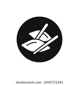 Gyoza or dumplings asian cuisine vector icon