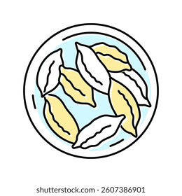 gyoza japanese food color icon vector. gyoza japanese food sign. isolated symbol illustration