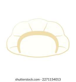 Gyoza or jiaozi dumpling icon. Jiaozi Chinese dumplings isolated. Traditional food in China.