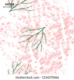 Gypsophila flower seamless pattern, Vector illustration design element