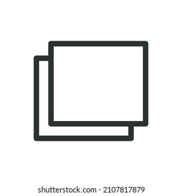 Gypsum fiber sheet isolated icon, cement board linear icon, gypsum plasterboard vector icon with editable stroke