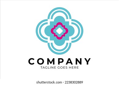 Gypsum Ornament logo design, minimalist Gypsum logo design, flat design logo template element, vector illustration
